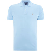 GANT Men's Solid Pique Rugger Short Sleeve Polo Shirt, Blau (CAPRI BLUE 468), Medium (Manufacturer Size: Medium)